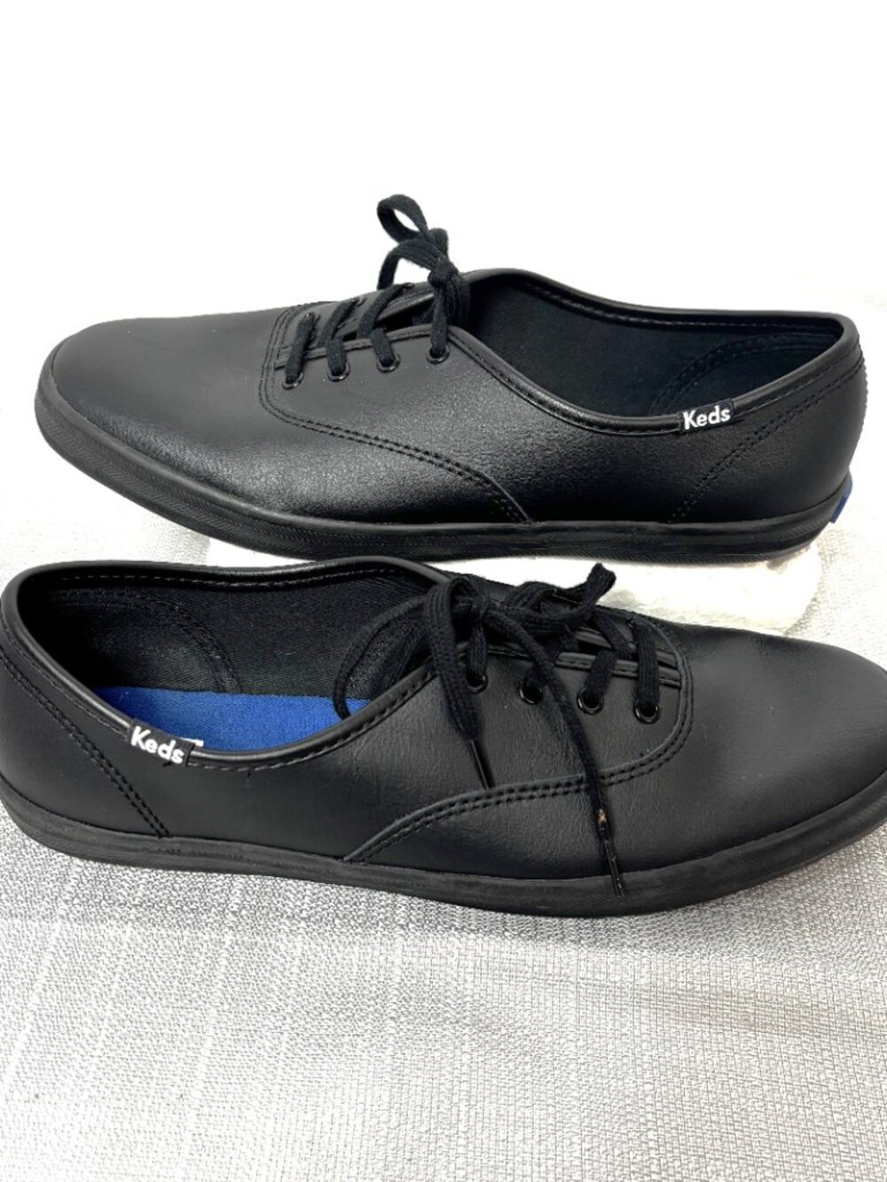 Keds Champion Originals Sneakers Black Leather WH45780  - US 9.5 - Picture 6 of 13